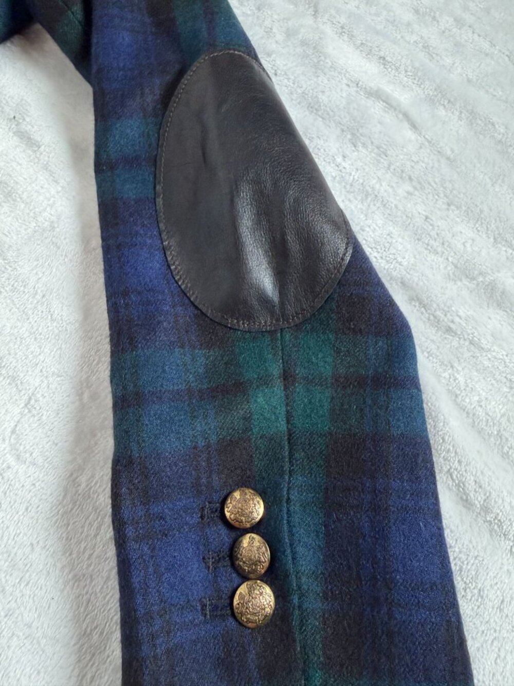 J.Crew Schoolboy Blazer Black Watch Plaid Wool Gold Button Preppy Wool Size 4 - Picture 7 of 13